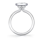 East West Oval Cut Bezel Set Engagement Ring - Cliodhna