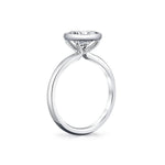 East West Oval Cut Bezel Set Engagement Ring - Cliodhna