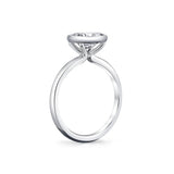 East West Oval Cut Bezel Set Engagement Ring - Cliodhna