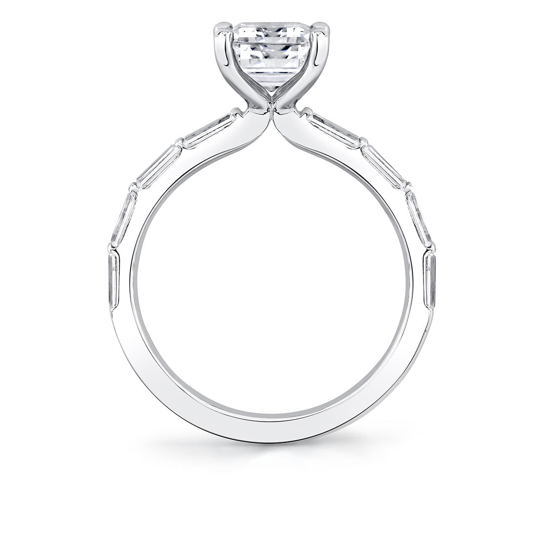 Emerald Cut Baguette Engagement Ring - Odessa