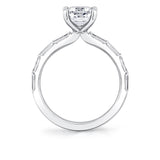 Emerald Cut Baguette Engagement Ring - Odessa