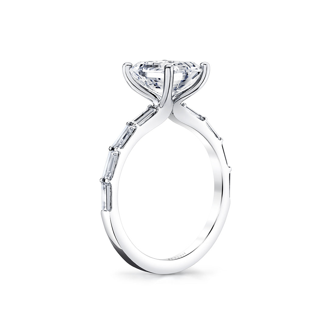 Emerald Cut Baguette Engagement Ring - Odessa