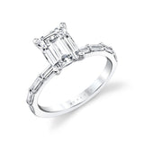 Emerald Cut Baguette Engagement Ring - Odessa