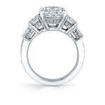 Round Cut Three Stone Engagement Ring - Camryn