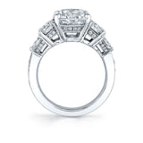 Round Cut Three Stone Engagement Ring - Camryn