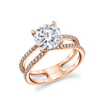 Split Shank Round Cut Engagement Ring - Daniella