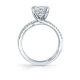 Split Shank Round Cut Engagement Ring - Daniella