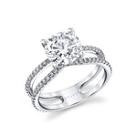 Split Shank Round Cut Engagement Ring - Daniella