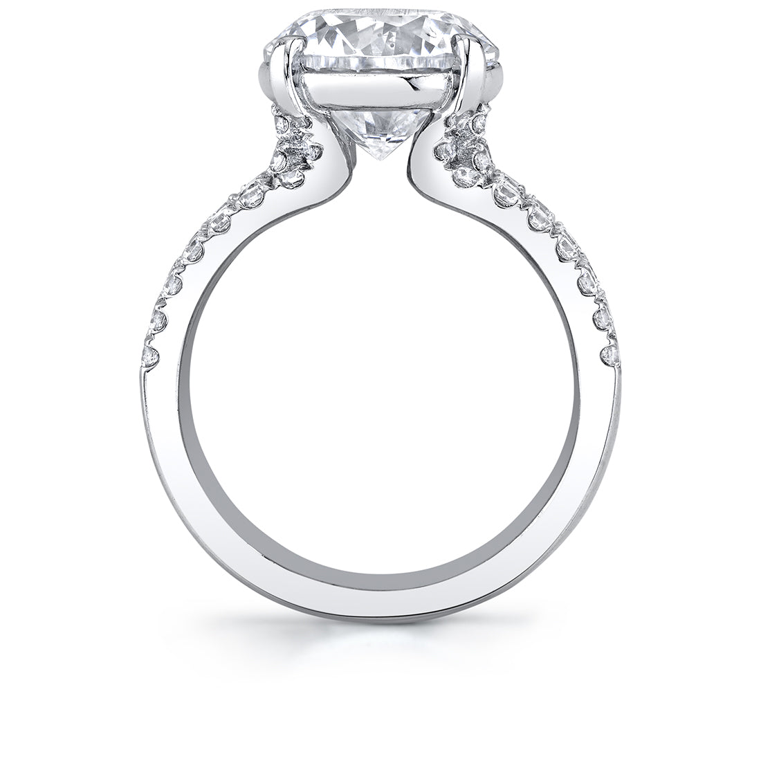 Round Cut Split Shank Engagement Ring - Dulce