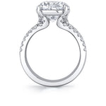 Round Cut Split Shank Engagement Ring - Dulce