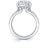 Round Cut Split Shank Engagement Ring - Dulce