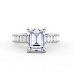Emerald Cut Baguette Engagement Ring - Mica