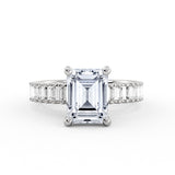 Emerald Cut Baguette Engagement Ring - Mica