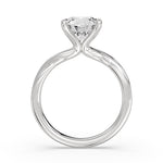 Round Cut Solitaire Spiral Engagement Ring - Palmer