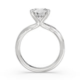 Round Cut Solitaire Spiral Engagement Ring - Palmer