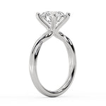 Round Cut Solitaire Spiral Engagement Ring - Palmer