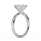 Round Cut Solitaire Spiral Engagement Ring - Palmer