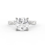 Round Cut Solitaire Spiral Engagement Ring - Palmer