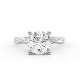 Round Cut Solitaire Spiral Engagement Ring - Palmer