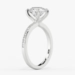 Round Cut Channel Set Diamond Engagement Ring - Yakira