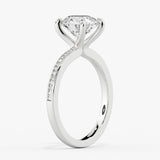 Round Cut Channel Set Diamond Engagement Ring - Yakira