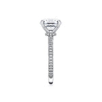 Round Cut Pave Engagement Ring with Diamond Collar - Evanthe
