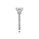 Round Cut Pave Engagement Ring with Diamond Collar - Evanthe