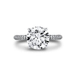 Round Cut Pave Engagement Ring with Diamond Collar - Evanthe