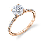 Round Cut Classic Hidden Halo Engagement Ring - Blythe