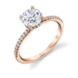 Round Cut Classic Hidden Halo Engagement Ring - Blythe