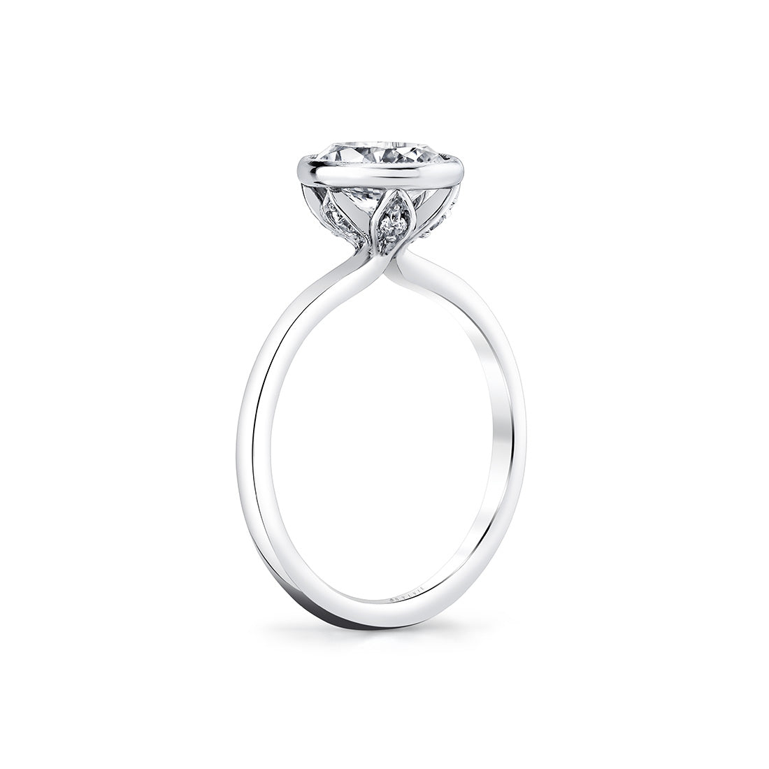 Tulira Bezel Set Solitaire Engagement Ring - Iris