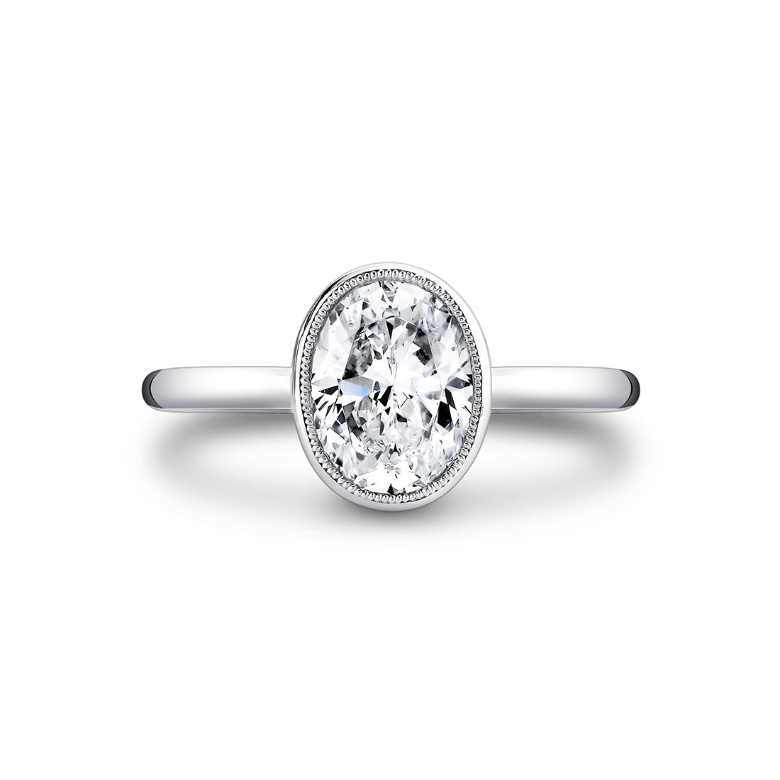 Tulira Bezel Set Solitaire Engagement Ring - Iris