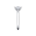 Oval Cut Wide Band Solitaire Engagement Ring - Demitra
