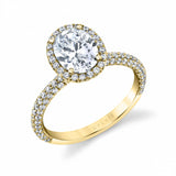 Pave Oval Engagement Ring - Fara