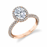 Pave Oval Engagement Ring - Fara