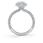 Pave Oval Engagement Ring - Fara