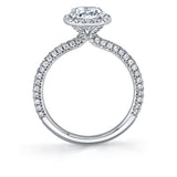 Pave Oval Engagement Ring - Fara