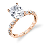 Oval Cut Classic Engagement Ring - Teddi
