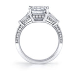 Emerald Cut Three Stone Engagement Ring - Alexis