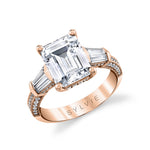 Emerald Cut Three Stone Engagement Ring - Alexis