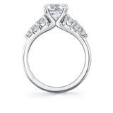 Round Cut Classic Graduating Engagement Ring - Eden