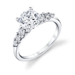 Round Cut Classic Graduating Engagement Ring - Eden