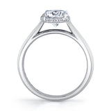 Unique Hidden Halo Engagement Ring - Fae