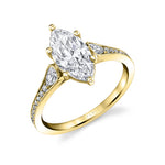 Unique Marquise Cut Engagement Ring - Esmeralda
