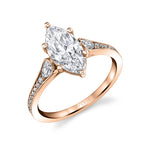 Unique Marquise Cut Engagement Ring - Esmeralda