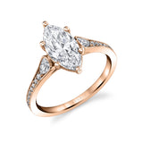 Unique Marquise Cut Engagement Ring - Esmeralda