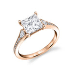 Unique Princess Cut Engagement Ring - Esmeralda