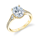 Unique Oval Engagement Ring - Esmeralda