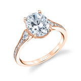 Unique Oval Engagement Ring - Esmeralda
