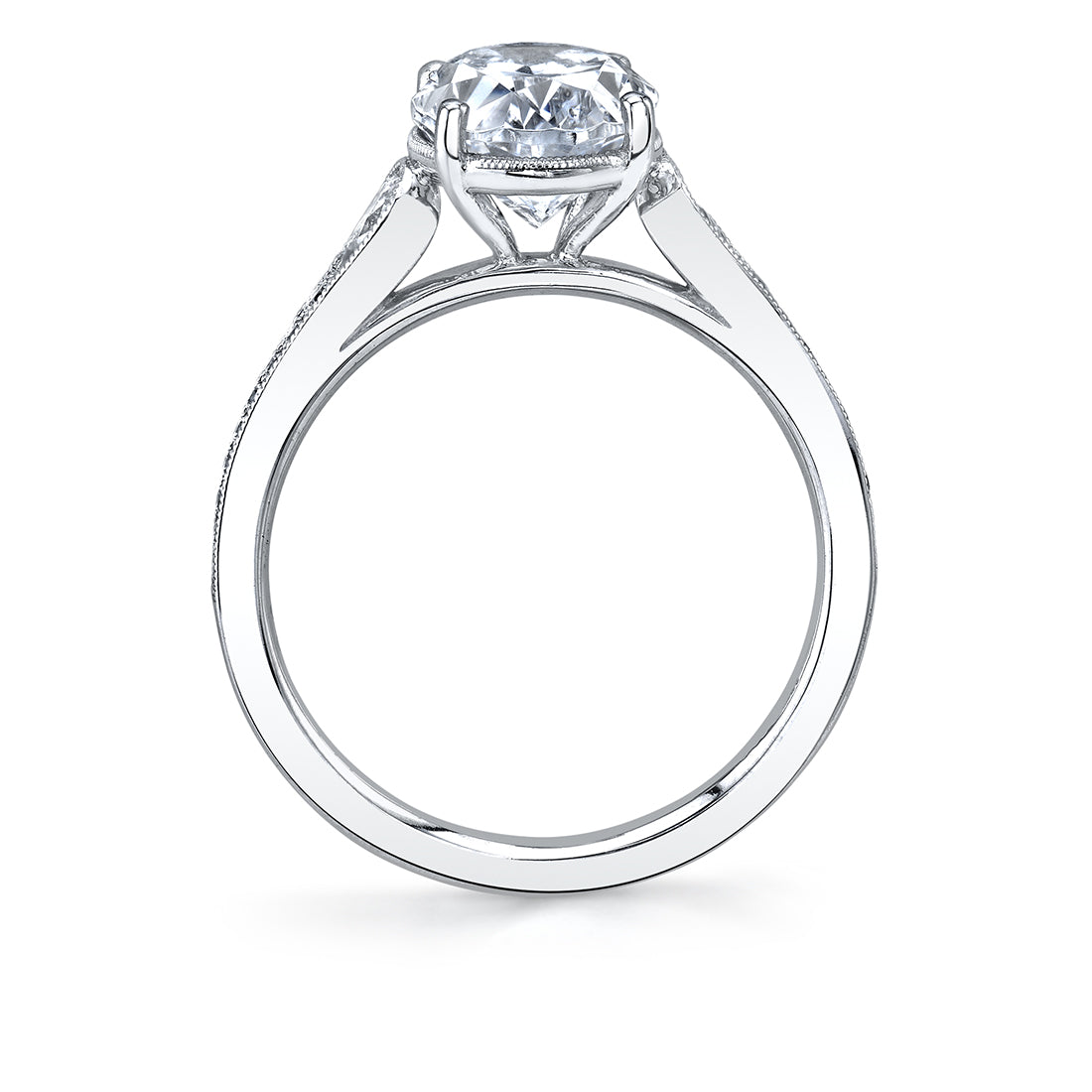 Unique Oval Engagement Ring - Esmeralda